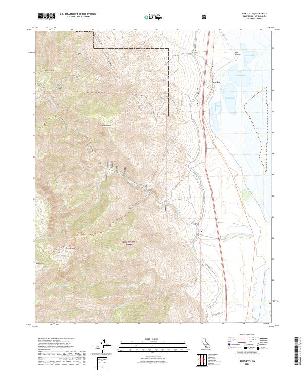 Bartlett, CA — USGS 7.5-minute topo (2021)