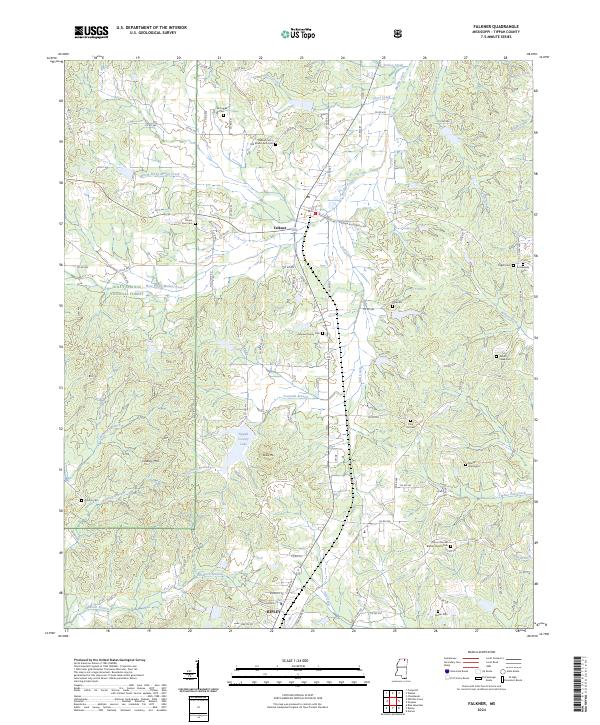 Falkner, MS — USGS 7.5-minute topo (2024)