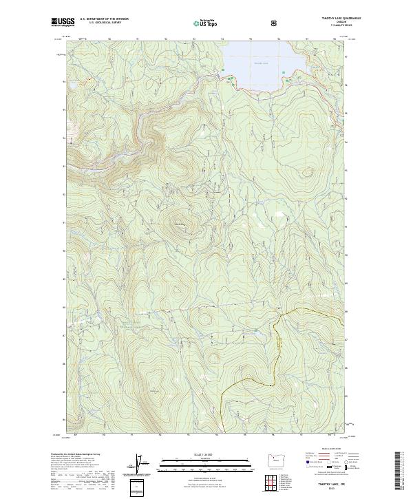 Timothy Lake, OR — USGS 7.5-minute topo (2023)