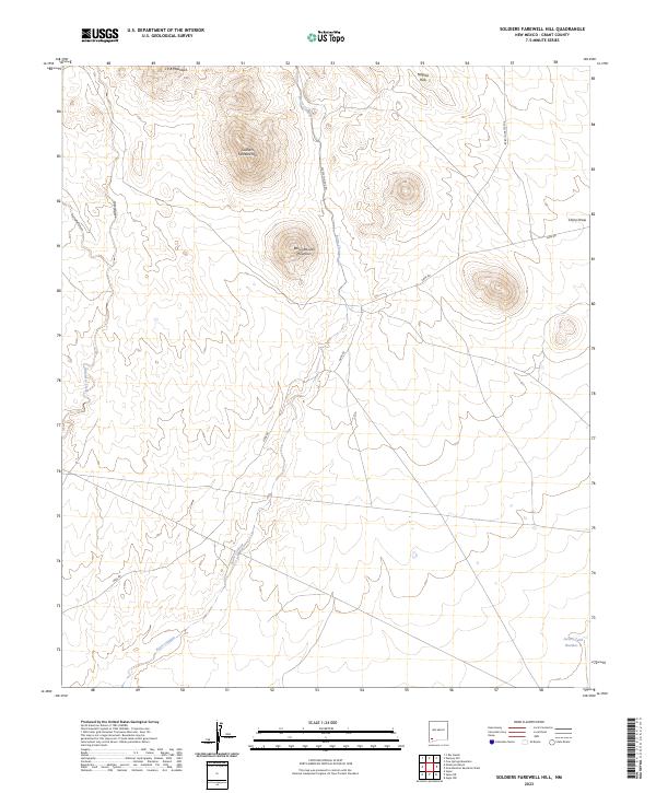 Soldiers Farewell Hill, NM — USGS 7.5-minute topo (2023)