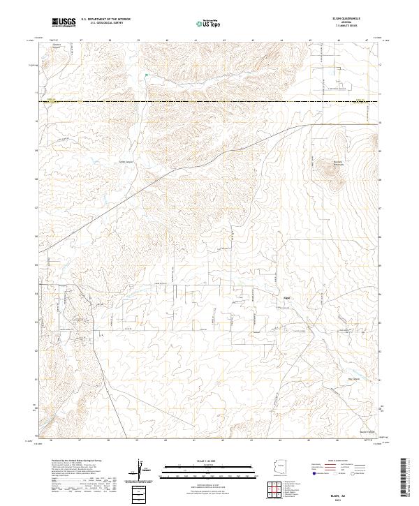 Elgin, AZ — USGS 7.5-minute topo (2021)