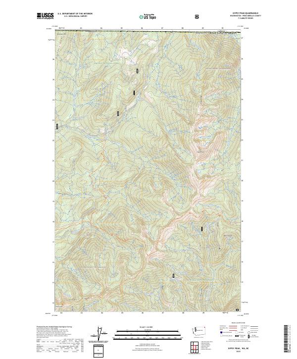 Gypsy Peak, WA-BC — USGS 7.5-minute topo (2023)