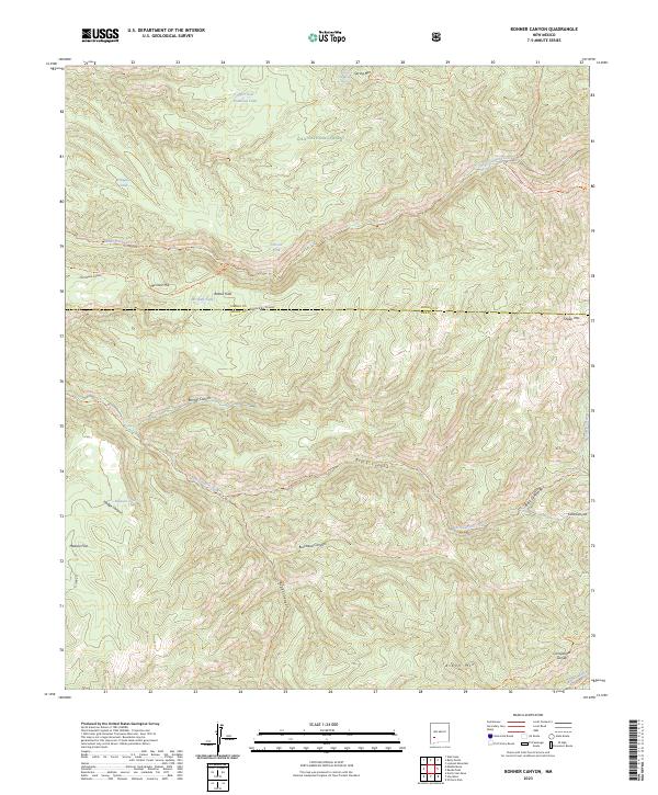 Bonner Canyon, NM — USGS 7.5-minute topo (2023)