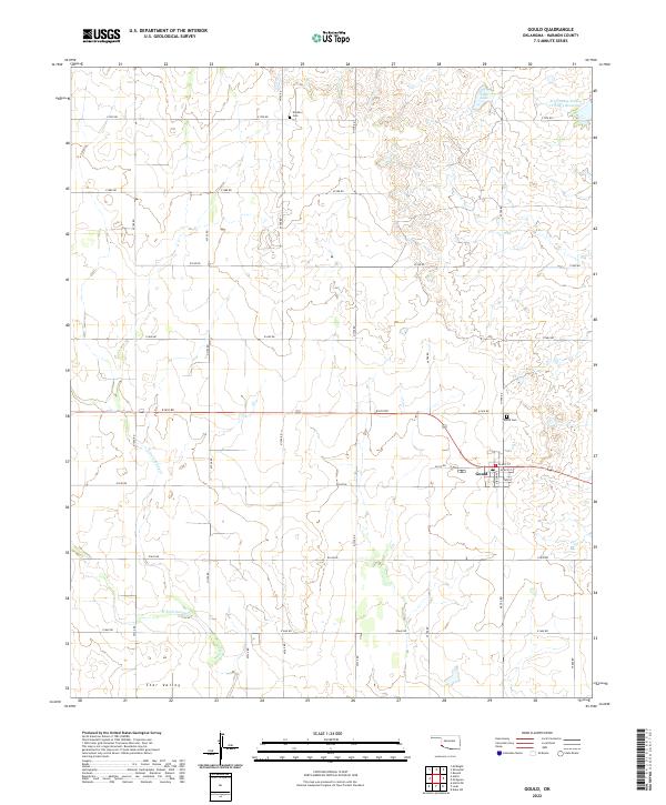 Gould, OK — USGS 7.5-minute topo (2022)