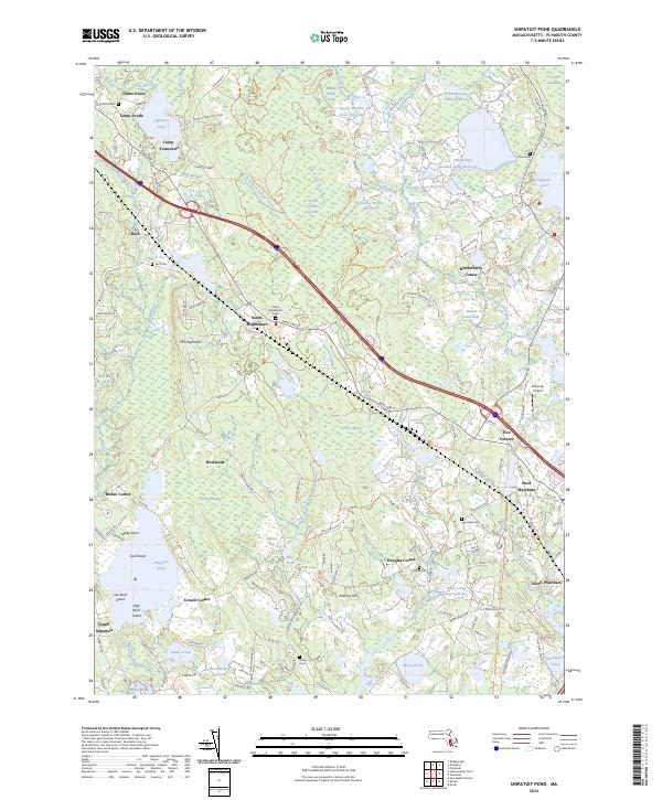 Snipatuit Pond, MA — USGS 7.5-minute topo (2024)