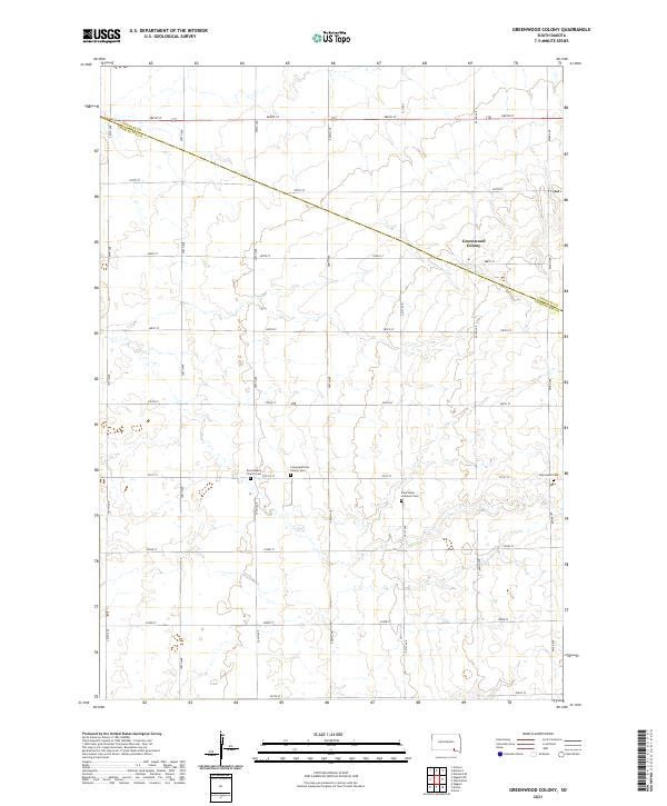 Greenwood Colony, SD — USGS 7.5-minute topo (2021)