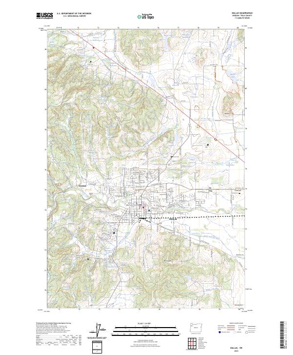 Dallas, OR — USGS 7.5-minute topo (2023)