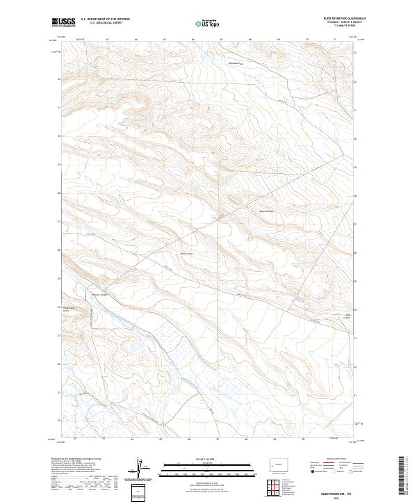 Budd Reservoir, WY — USGS 7.5-minute topo (2021)