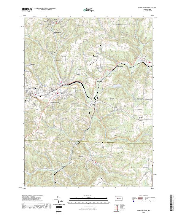 Punxsutawney, PA — USGS 7.5-minute topo (2023)