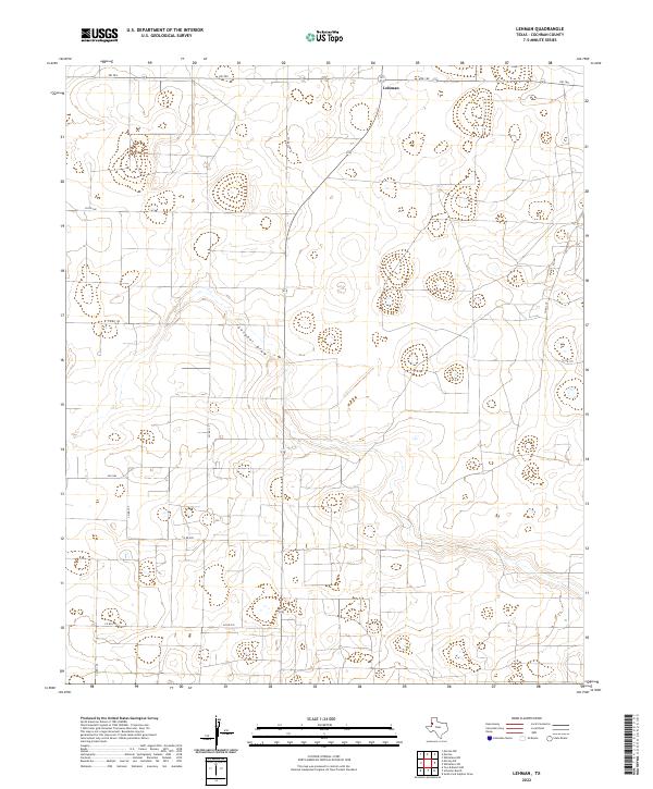 Lehman, TX — USGS 7.5-minute topo (2022)