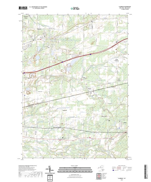 Clarence, NY — USGS 7.5-minute topo (2023)