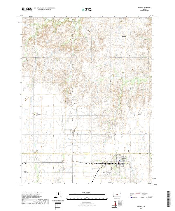 Geneseo, KS — USGS 7.5-minute topo (2022)