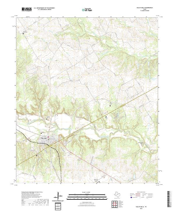 Valley Mills, TX — USGS 7.5-minute topo (2022)