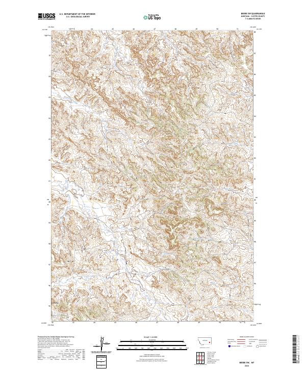 Beebe SW, MT — USGS 7.5-minute topo (2024)
