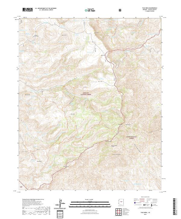 Tule Mesa, AZ — USGS 7.5-minute topo (2021)