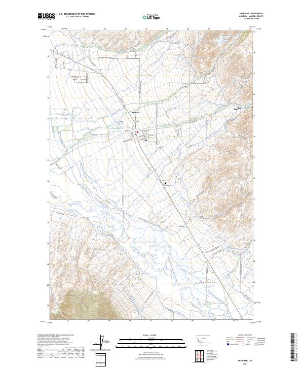 Sheridan, MT — USGS 7.5-minute topo (2024)