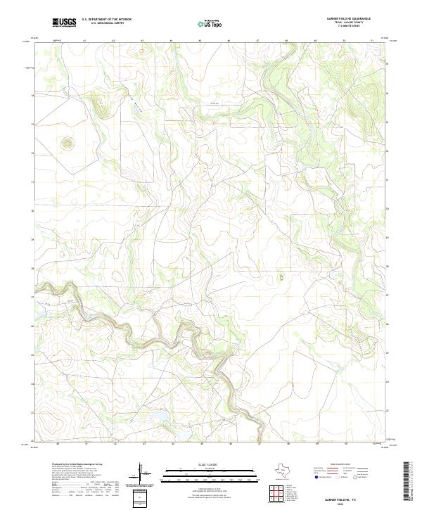 Garner Field NE, TX — USGS 7.5-minute topo (2022)