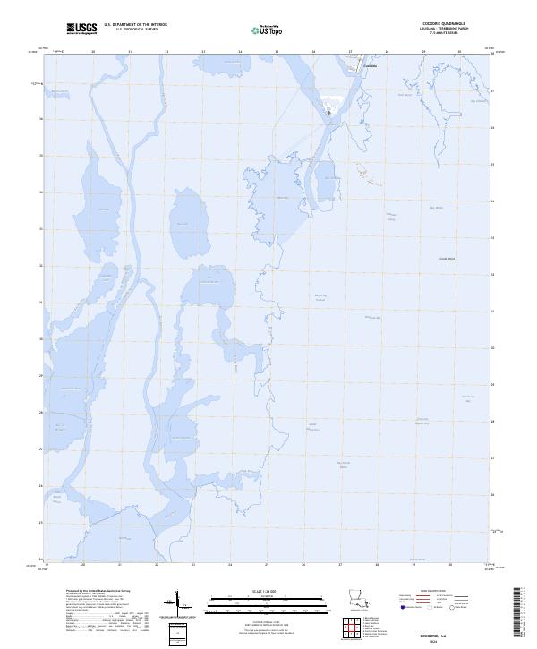 Cocodrie, LA — USGS 7.5-minute topo (2024)