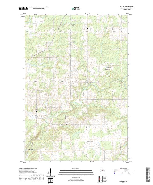 Pine Dells, WI — USGS 7.5-minute topo (2022)