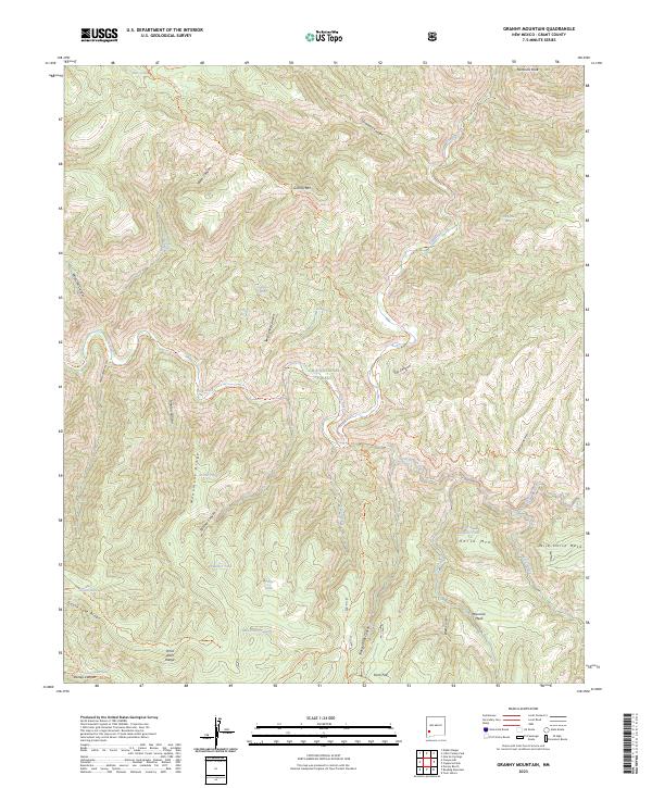 Granny Mountain, NM — USGS 7.5-minute topo (2023)