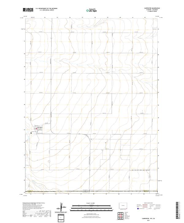 Carpenter, WY-CO — USGS 7.5-minute topo (2021)