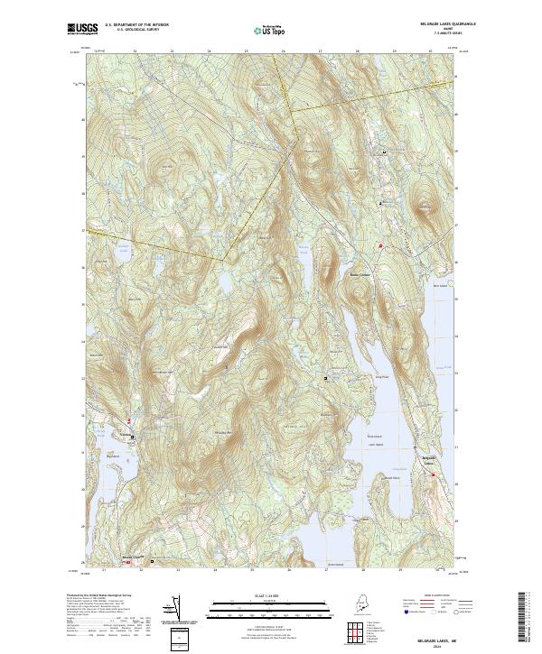 Belgrade Lakes, ME — USGS 7.5-minute topo (2024)
