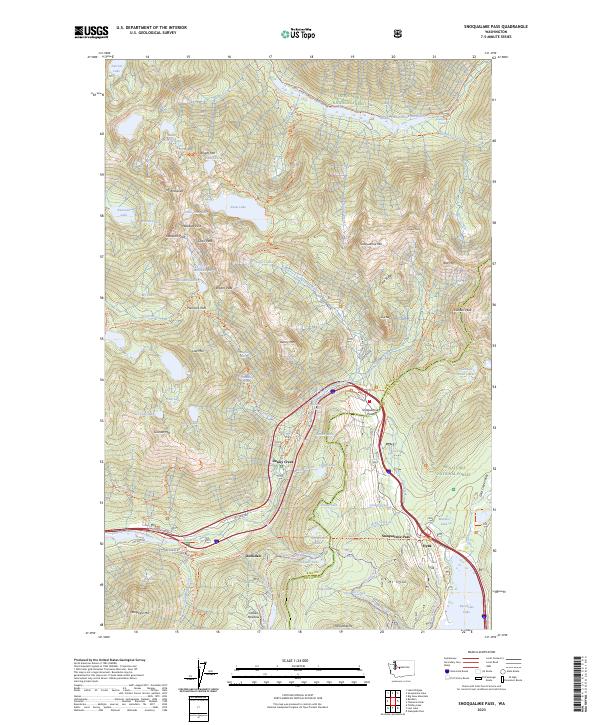 Snoqualmie Pass, WA — USGS 7.5-minute topo (2023)