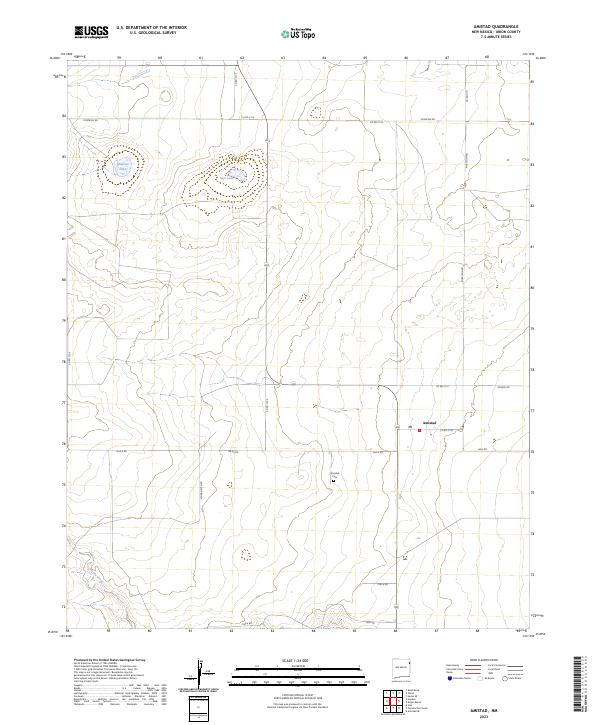 Amistad, NM — USGS 7.5-minute topo (2023)