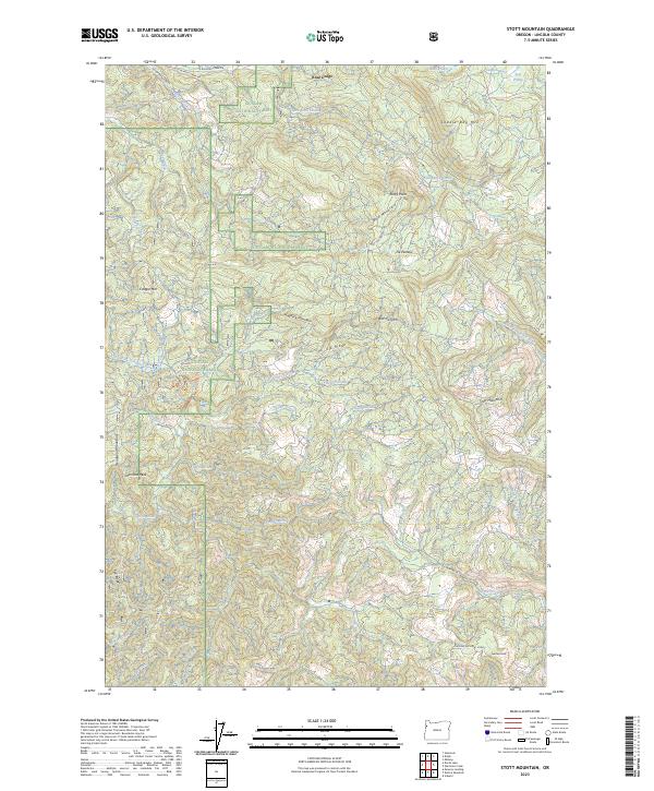 Stott Mountain, OR — USGS 7.5-minute topo (2023)