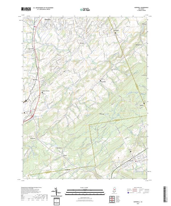 Hopewell, NJ — USGS 7.5-minute topo (2023)