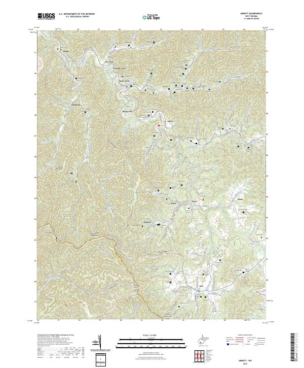 Arnett, WV — USGS 7.5-minute topo (2023)