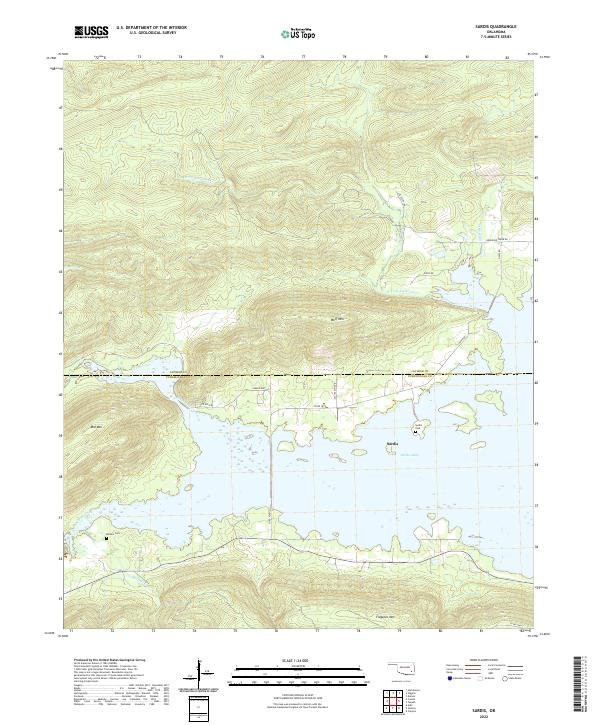 Sardis, OK — USGS 7.5-minute topo (2022)