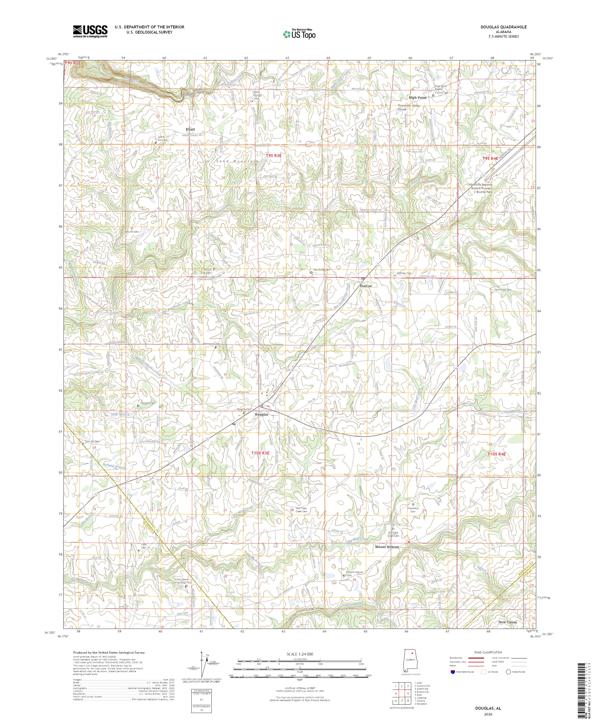 Douglas, AL — USGS 7.5-minute topo (2026)