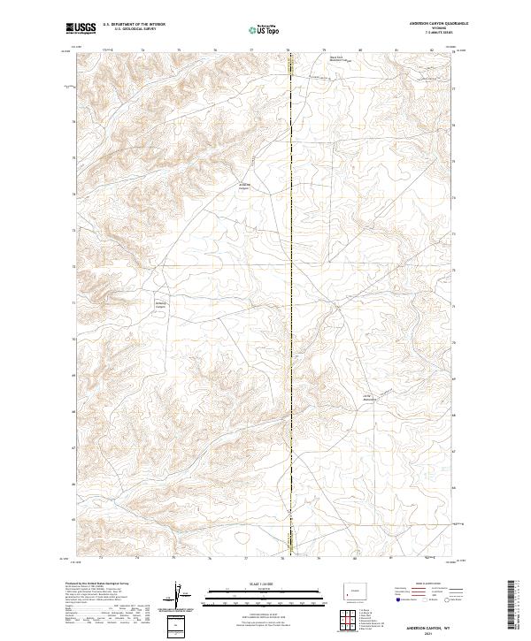 Anderson Canyon, WY — USGS 7.5-minute topo (2021)