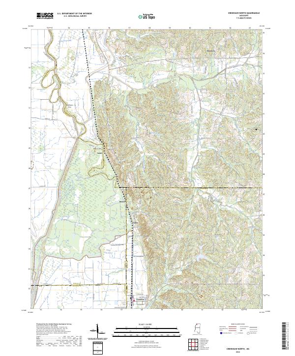 Crenshaw North, MS — USGS 7.5-minute topo (2024)