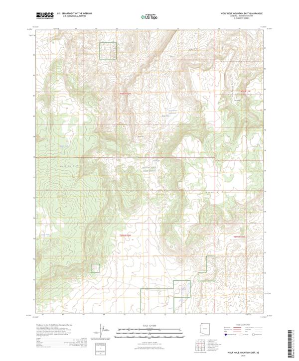 Wolf Hole Mountain East, AZ — USGS 7.5-minute topo (2026)