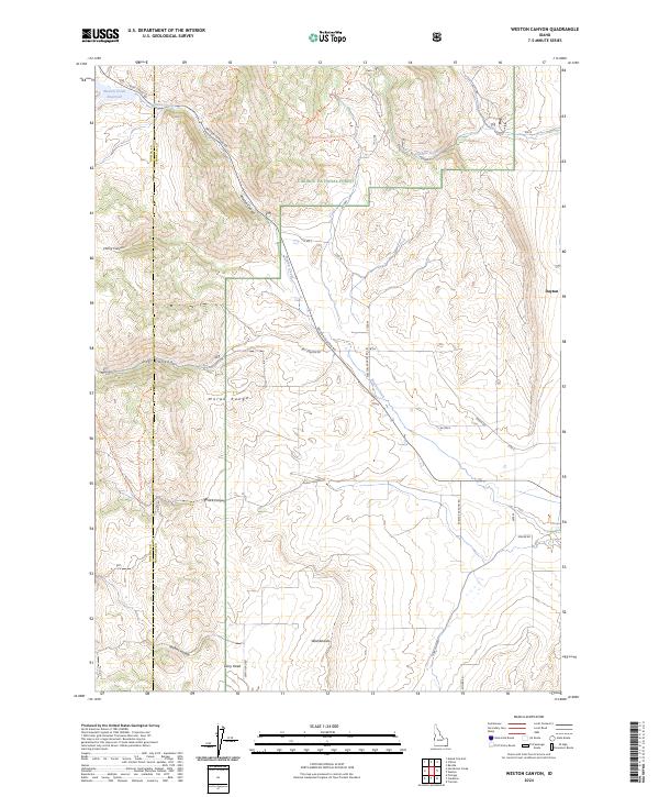 Weston Canyon, ID — USGS 7.5-minute topo (2024)