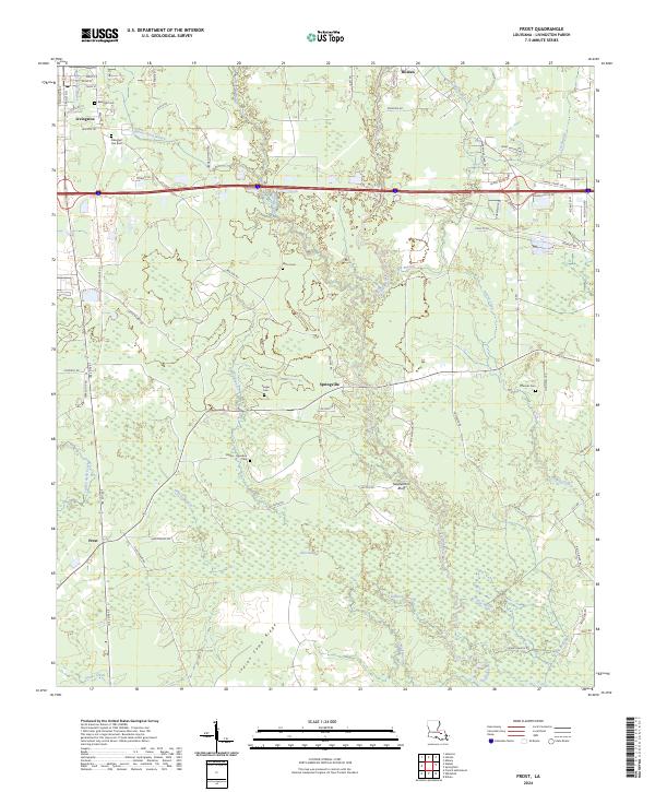 Frost, LA — USGS 7.5-minute topo (2024)