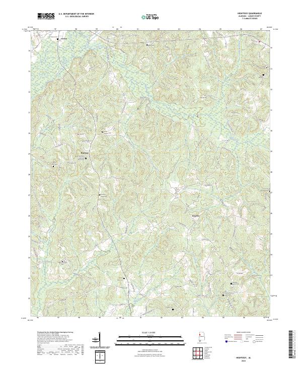 Hightogy, AL — USGS 7.5-minute topo (2024)