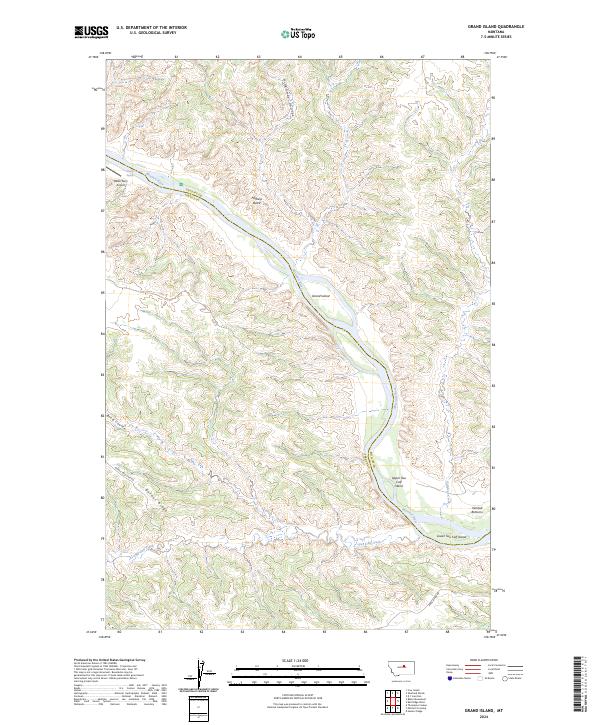 Grand Island, MT — USGS 7.5-minute topo (2024)