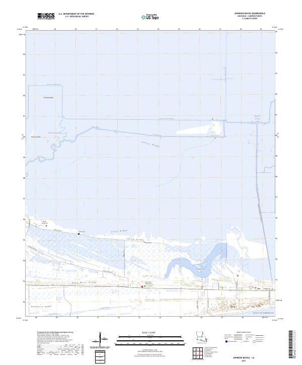 Johnson Bayou, LA — USGS 7.5-minute topo (2025)