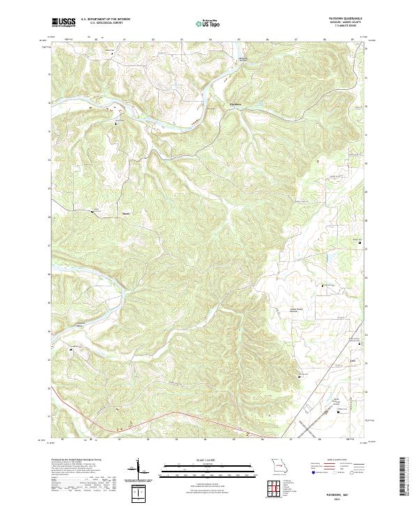 Paydown, MO — USGS 7.5-minute topo (2021)