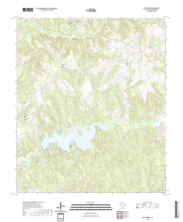 Hays Spring, TX — USGS 7.5-minute topo (2022)