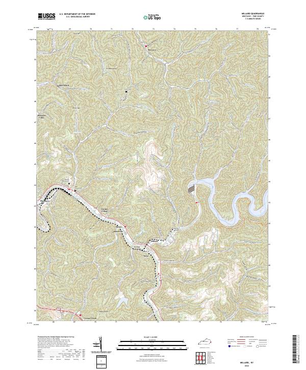 Millard, KY — USGS 7.5-minute topo (2022)