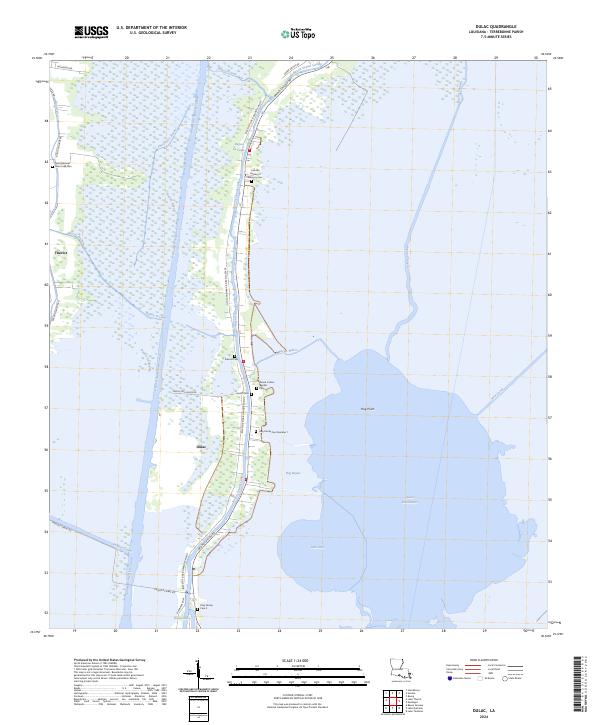 Dulac, LA — USGS 7.5-minute topo (2024)