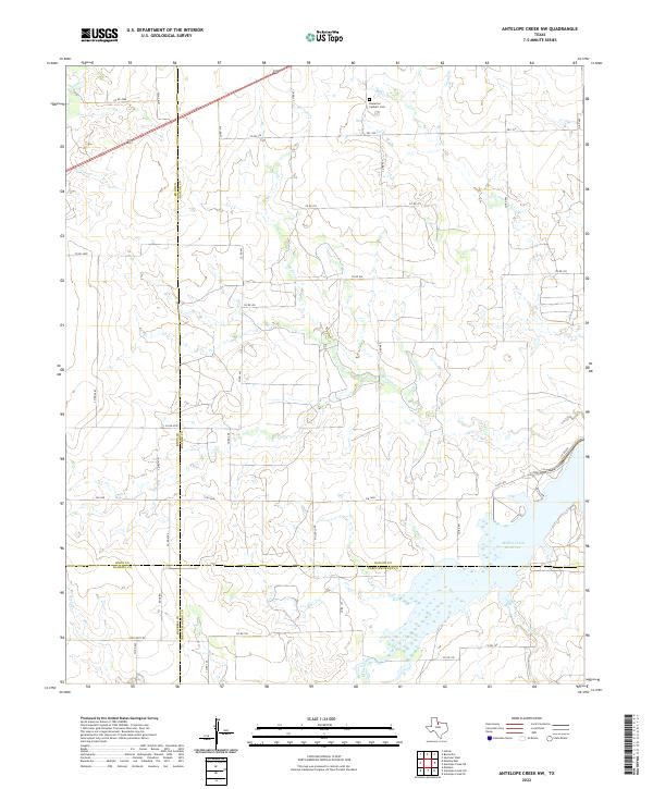 Antelope Creek NW, TX — USGS 7.5-minute topo (2022)
