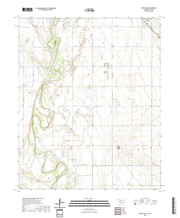 White Lake, OK-TX — USGS 7.5-minute topo (2022)