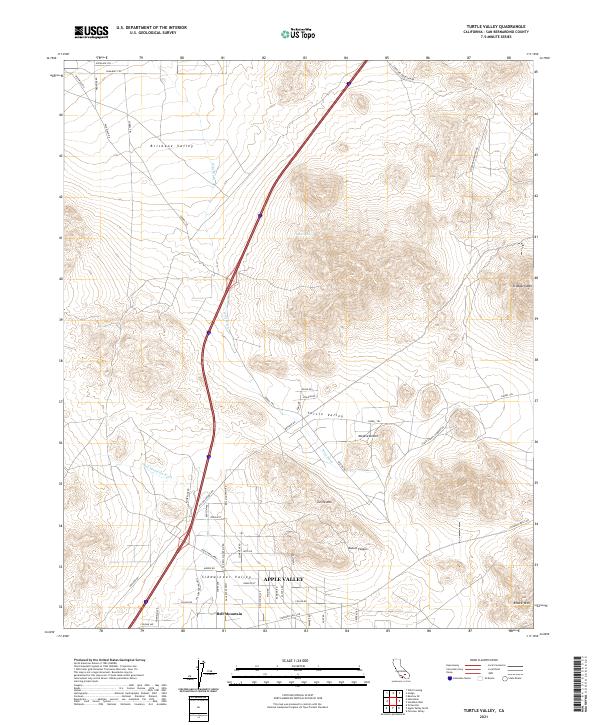Turtle Valley, CA — USGS 7.5-minute topo (2021)