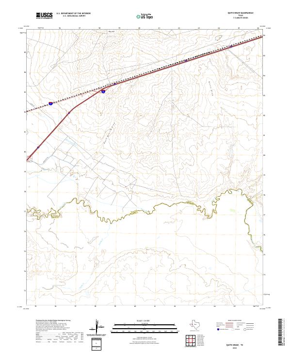 Quito Draw, TX — USGS 7.5-minute topo (2022)