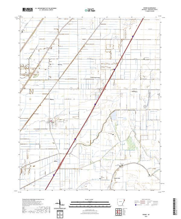 Keiser, AR — USGS 7.5-minute topo (2024)